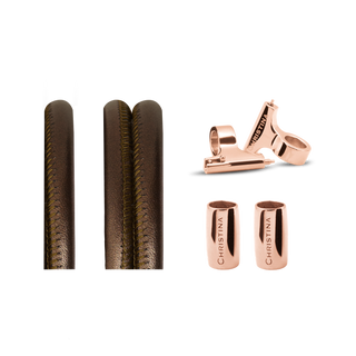 Christina Classic Lædersæt Til Ur - Army m. 16 mm Stål T-Bars 604-16Rarmy