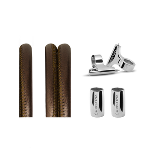 Christina Classic Lædersæt Til Ur - Army m. 16 mm Stål T-Bars 604-16Sarmy