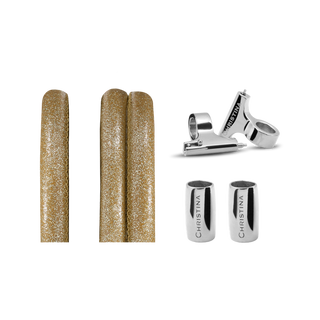 Christina Classic Lædersæt Til Ur-Sparkling Gold m. 16 mm Stål T-Bars 604-16SSparkgold