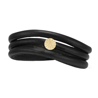 Christina Sunrays Classic læderarmbånd - Forgyldt 605-MOR2025-G