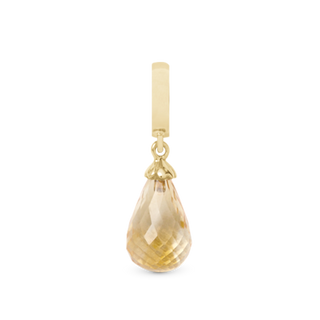 Christina Citrine Drop Hænger Charm 6 mm Til Armbånd - Blankpoleret Forgyldt Sterling Sølv m. 1 Citrin 610-G01Citrine