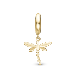 Christina Dragonfly Hænger Charm 6 mm Til Armbånd - Forgyldt Sterling Sølv 610-G125