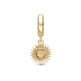 Christina Glow in the dark - Sun Hænger Charm 6 mm Til Armbånd - Blankpoleret Forgyldt Sterling Sølv 610-G149