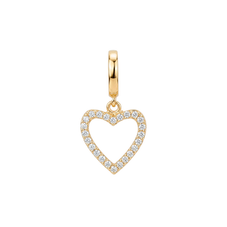 Christina Shimmery Heart hænger charm 6 mm forgyldt sølv 610-G157