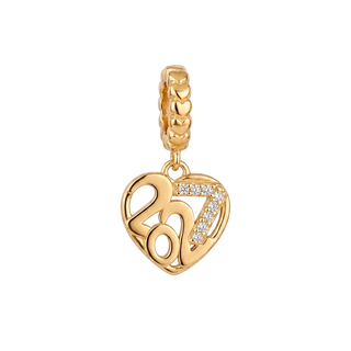 Christina Year 2027 charm 6 mm forgyldt sølv 610-G162