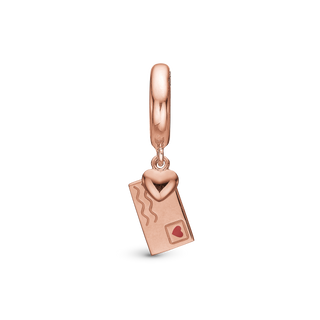 Christina Love Letter Hænger Charm 6 mm Til Armbånd - Blankpoleret Rosaforgyldt 610-R118