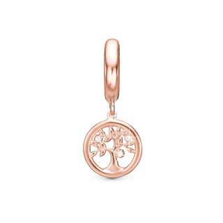 Christina Tree of Life Hænger Charm 6 mm Til Armbånd - Blankpoleret Rosaforgyldt m. 3 Cubic Zirkonia 610-R78