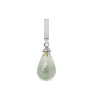 Christina Green Amethyst Drop Hænger Charm 6 mm Til Armbånd - Blankpoleret Sterling Sølv m. 1 Ametyst 610-S01Amethystg