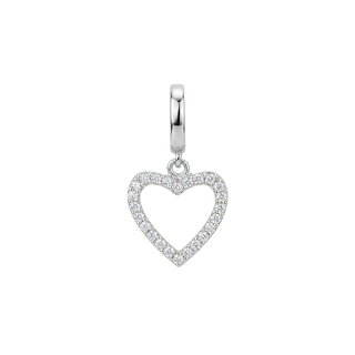 Christina Shimmery Heart hænger charm 6 mm sølv 610-S157