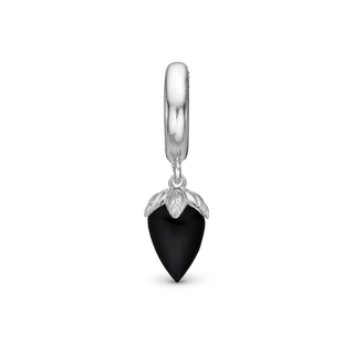 Christina Black Chalcedony Hænger Charm 6 mm Til Armbånd - Blankpoleret Sterling Sølv m. 1 Kalcedon 610-S95black