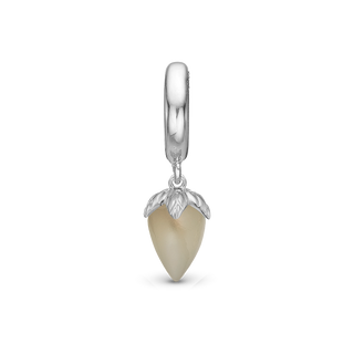 Christina Grey Moonstone Hænger Charm 6 mm Til Armbånd - Blankpoleret Sterling Sølv m. 1 Månesten 610-S95grey