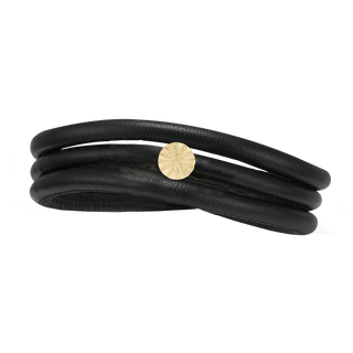 Christina Sunrays Slim læderarmbånd - Forgyldt 615-4-MOR2025-G