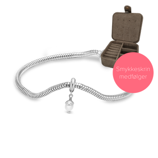Christina Embrace Sølv Charms Armbånd - m. 4 mm Charm i Sterling Sølv og Smykkeskrin 615-EMBRACE-S