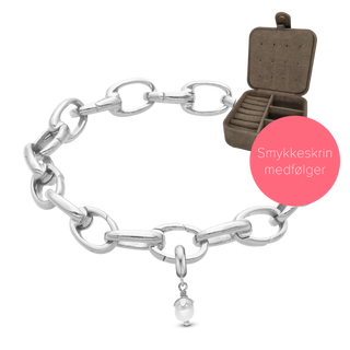 Christina Embrace Link Armbånd Til Charms - m. 4 mm Charm i Sterling Sølv og Smykkeskrin 625-EMBRACE-S