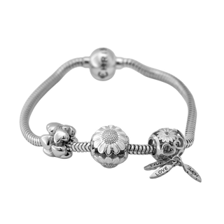 Christina Hearts & Love Charms Armbånd Sæt i Sterling Sølv Med 3 Charms 615-READY1-S