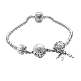 Christina Pearl & Nature Charms Armbånd Sæt i Sterling Sølv Med 3 Charms 615-READY3-S