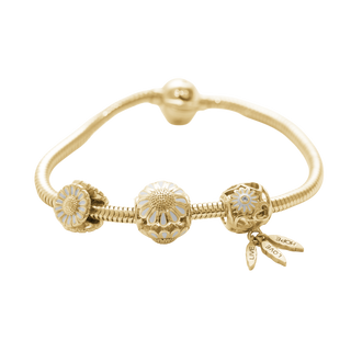 Christina Marguerit Charms Armbånd Sæt Forgyldt Med 3 Charms 615-READY4-GP