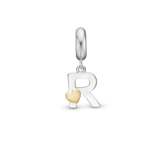 Christina Bogstav R - Hænger Charm 4 mm Til Armbånd - Blankpoleret Bicolor 623-BB313-R