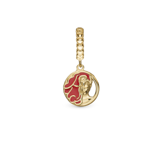Christina Rødt hår - Hænger Charm 4 mm Til Armbånd - Forgyldt Sterling Sølv 623-Blichfeldt-06-G