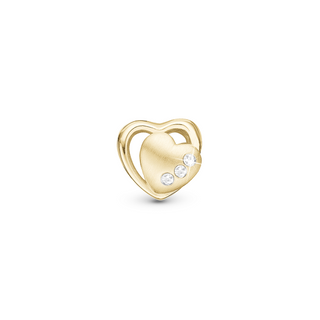Christina - Charm 2-Hearts forgyldt