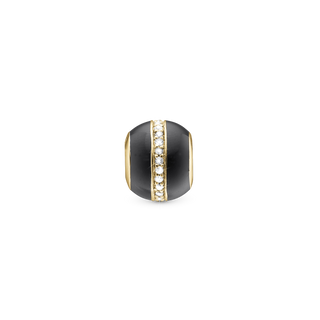 Christina Black Magic - Charm 4 mm Til Armbånd - Forgyldt Sterling Sølv m. 26 Topas 623-G105black
