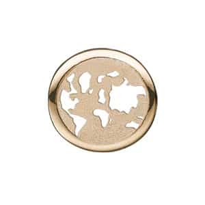 Christina World Explorer charm 4 mm i forgyldt sølv 623-G144