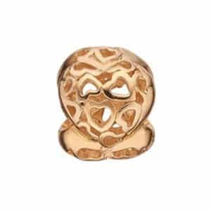 Christina Petite Heart Beat charm 4 mm i forgyldt sølv 623-G156
