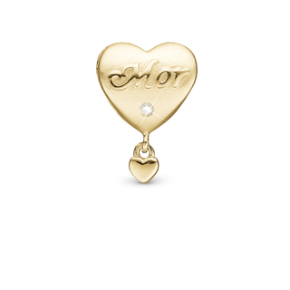 Christina Min Mor - Charm 4 mm Til Armbånd - Satin Forgyldt Sterling Sølv m. 1 Topas 623-G211