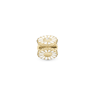 Christina Marguerits Beauty - Charm 4 mm Til Armbånd - Blankpoleret Forgyldt Sterling Sølv m. 1 Topas 623-G230