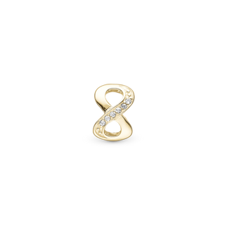 Christina Eternity - Charm 4 mm Til Armbånd - Blankpoleret Forgyldt sølv m. 6 Topas 623-G264