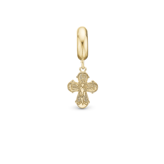 Christina Dagmar Cross - Hænger Charm 4 mm Til Armbånd - Blankpoleret Forgyldt Sterling Sølv 623-G279