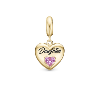 Christina Daughter - Hænger Charm 4 mm Til Armbånd - Blankpoleret Forgyldt Sterling Sølv m. 3 Turmalin 623-G293