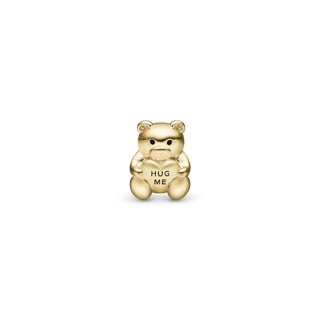 Christina Hug Me Bear charm 4 mm i forgyldt sølv 623-G309