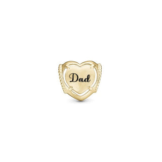 Christina I Love You DAD charm 4 mm i forgyldt sølv 623-G310DAD