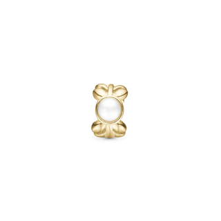 Christina Pearl & Nature - Charm 4 mm Til Armbånd - Forgyldt Sterling Sølv m. 1 Ferskvandsperle 623-G317