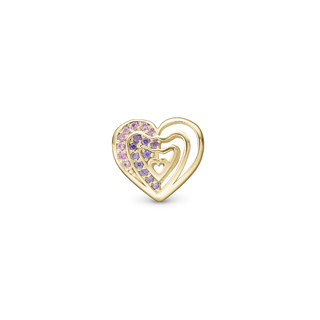 Christina Rainbow Kiss - Charm 4 mm Til Armbånd - Forgyldt Sterling Sølv m. 17 Cubic Zirkonia 623-G332