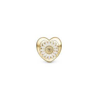 Christina Daisy Flower - Charm 4 mm Til Armbånd - Forgyldt Sterling Sølv 623-G336