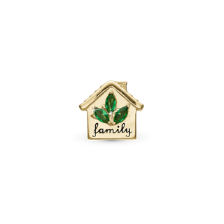 Christina My Home - Charm 4 mm Til Armbånd - Forgyldt Sterling Sølv m. 3 Cubic Zirkonia 623-G337