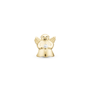 Christina Angel Spirit - Charm 4 mm Til Armbånd - Blankpoleret Forgyldt Sterling Sølv m. 1 Cubic Zirkonia 623-G34