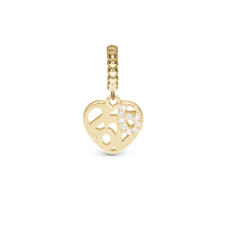 Christina 2026 - Hænger Charm 4 mm Til Armbånd - Blankpoleret Forgyldt sølv 623-G367