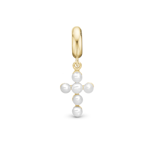 Christina Pearl cross - Charm 4 mm 623-G369