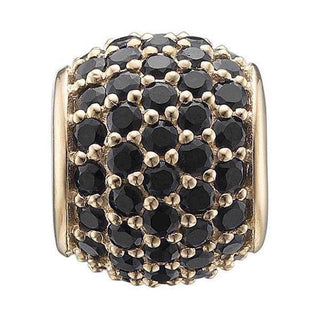 Christina Onyx World charm 4 mm i forgyldt sølv 623-G36BLACK