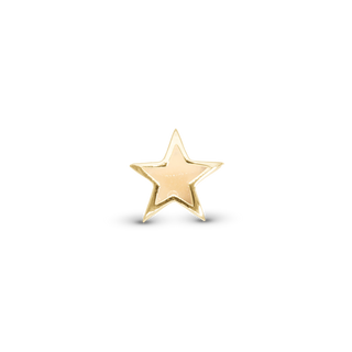 Christina Glow in the dark - Star - Charm 4 mm Til Armbånd - Blankpoleret Forgyldt Sterling Sølv 623-G375