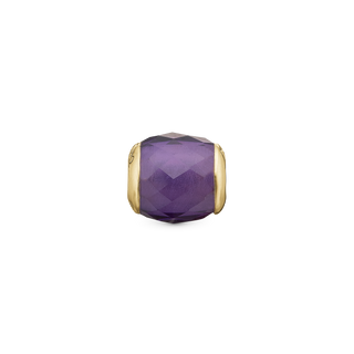 Christina Precious Amethyst - Charm 4 mm Til Armbånd - Forgyldt Sterling Sølv m. 1 Ametyst 623-G39
