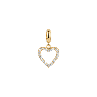 Christina Shimmery Heart hænger charm 4 mm forgyldt sølv 623-G400