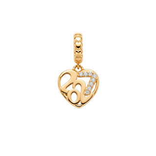 Christina Year 2027 charm 4 mm forgyldt sølv 623-G409