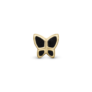 Christina Butterfly Black charm 4 mm i forgyldt sølv 623-G41BLACK