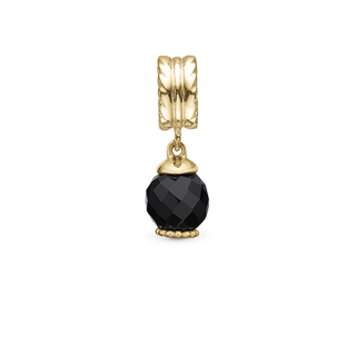 Christina Big Moving Onyx - Hænger Charm 4 mm Til Armbånd - Forgyldt Sterling Sølv m. 1 Onyx 623-G91