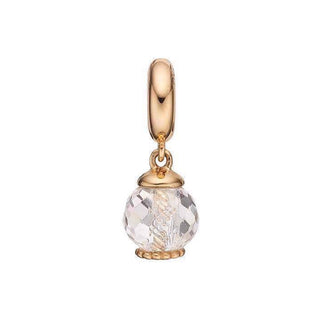 Christina Big Moving Crystal charm 4 mm i forgyldt sølv 623-G92