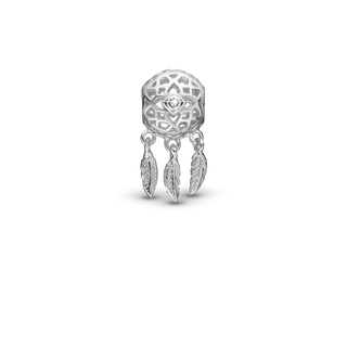 Christina Dream Catcher - Charm 4 mm Til Armbånd - Satin Sterling Sølv m. 1 Topas 623-S189